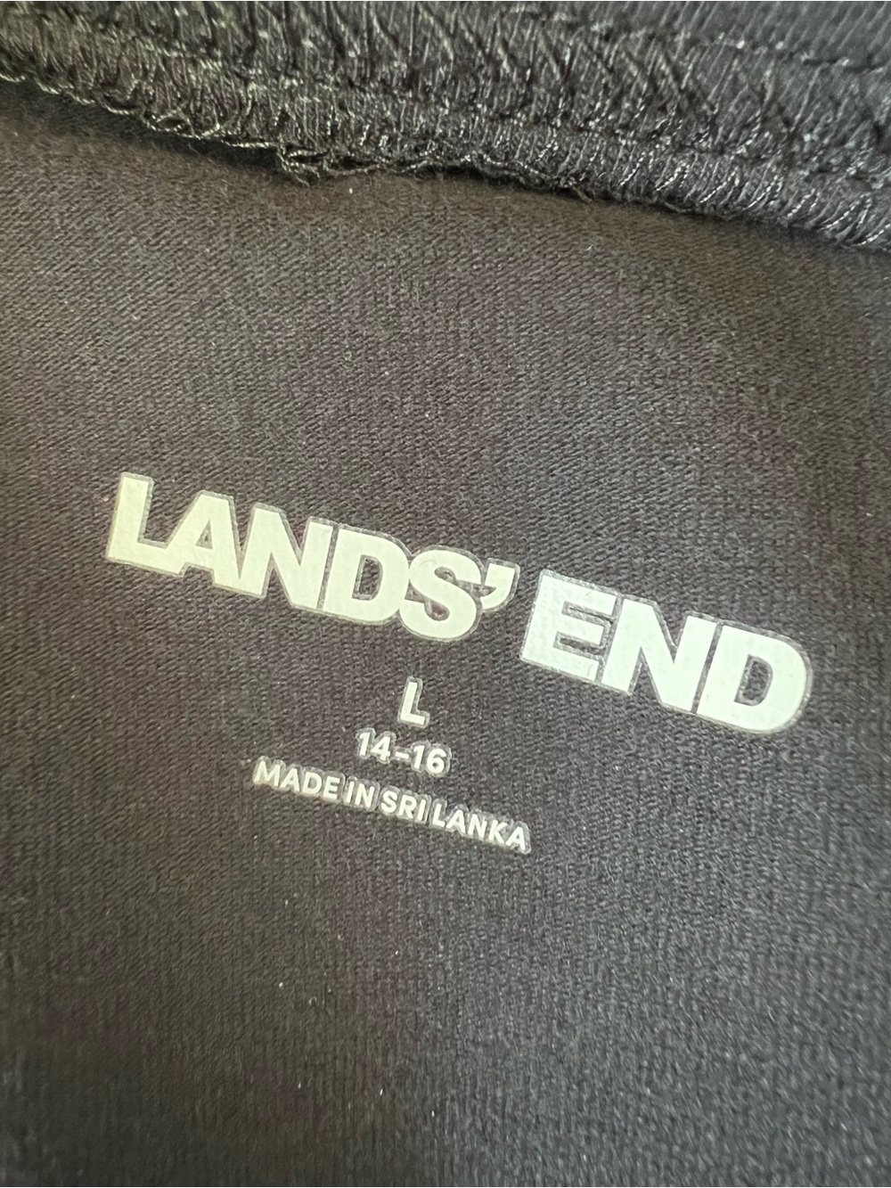 Lands’ End black Starfish Straight Leg pants Size L Comfort Stretch Pull on pant - Picture 6 of 9